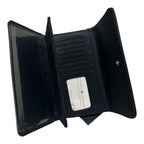 Cartera Tommy Hilfiger Negra – Billetera de Lujo con Cierre y Detalle Dorado